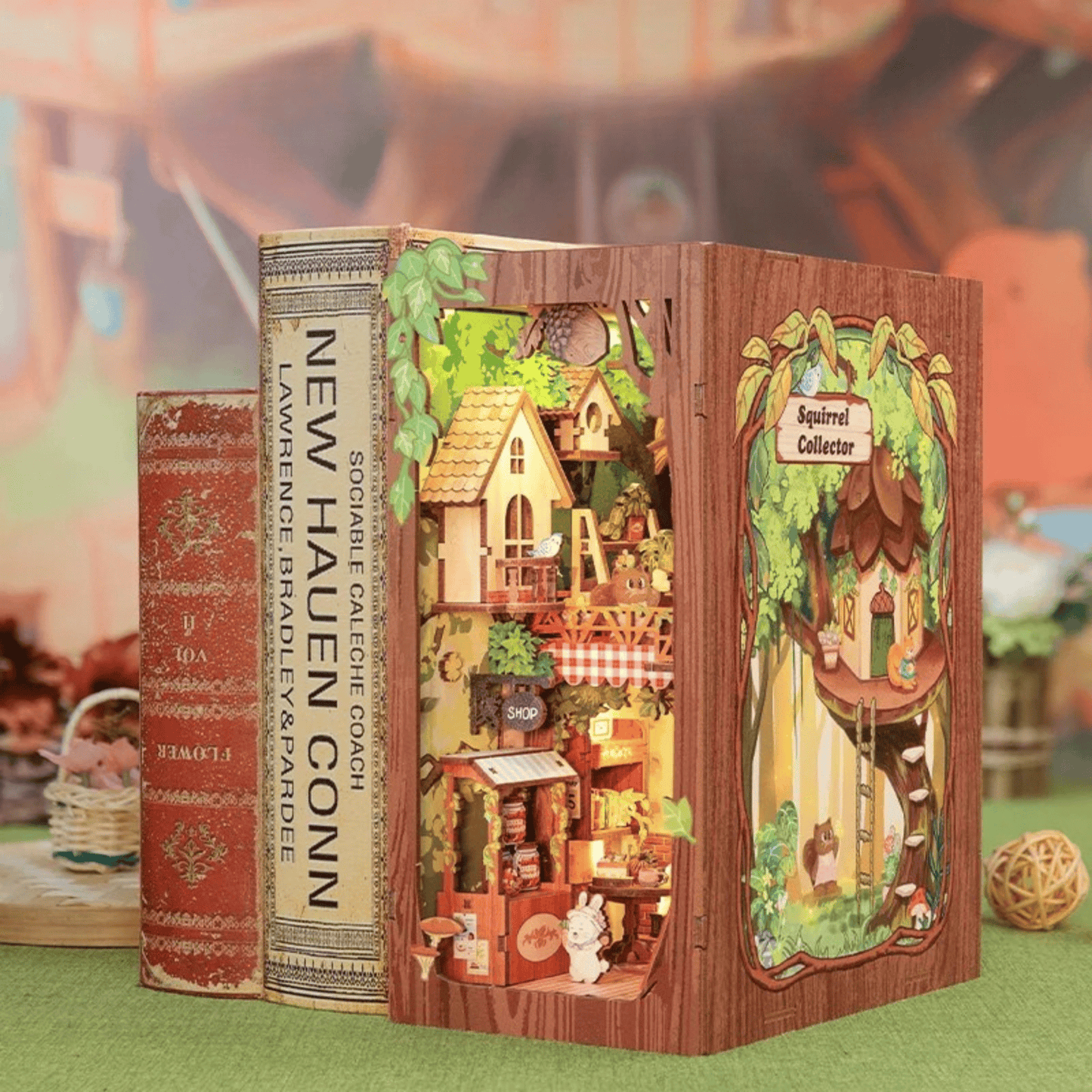 Book Nook Squirrel Collector