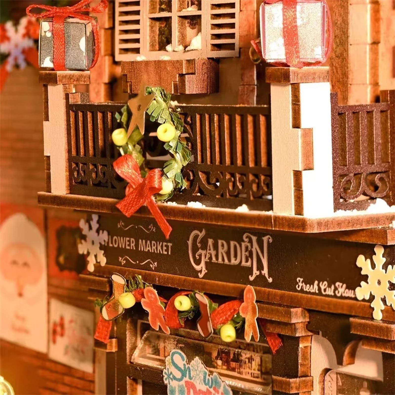 Book Nook Bustling Street Scene Wooden