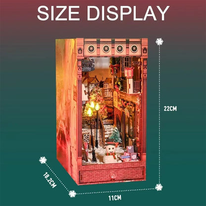 Book Nook Bustling Street Scene Wooden