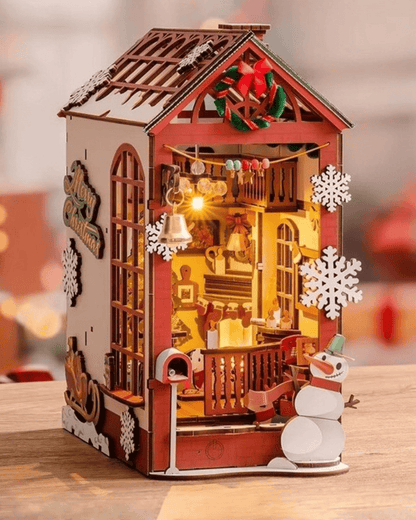 Book Nook Christmas Indoor Scene