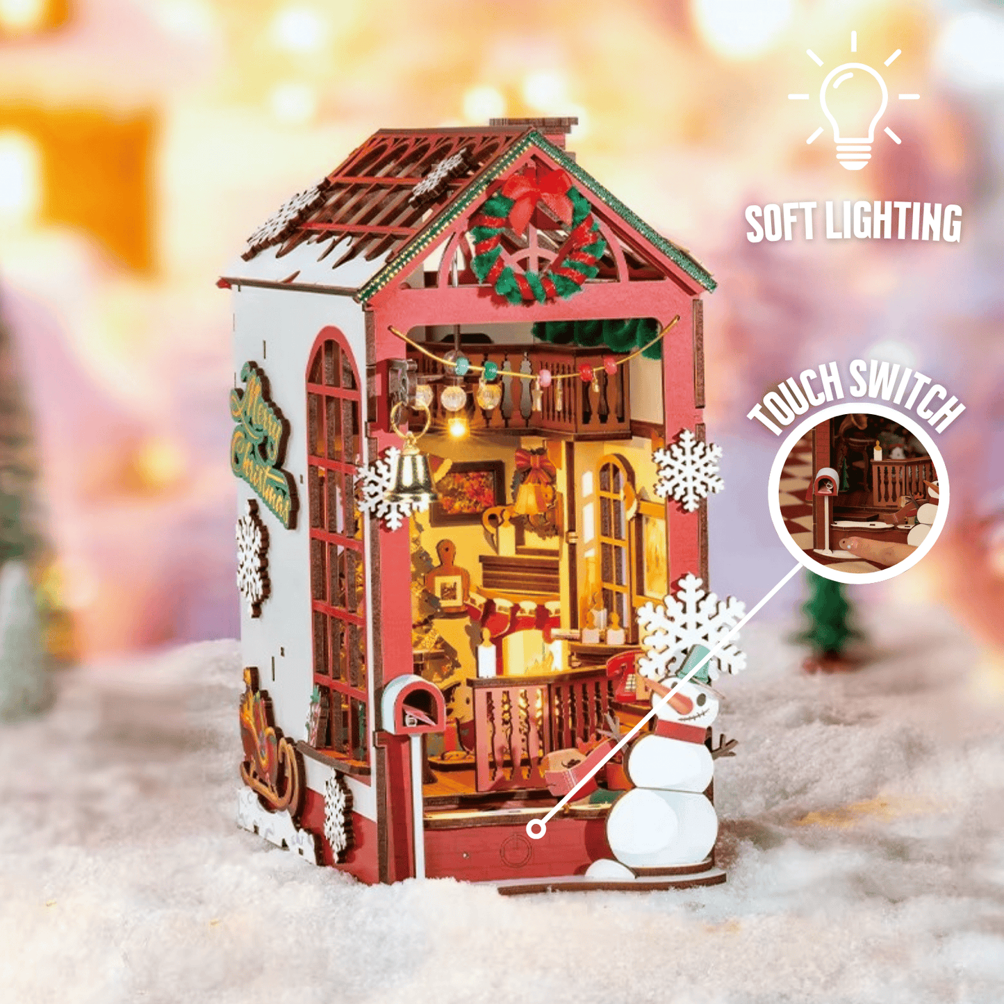 Book Nook Christmas Indoor Scene