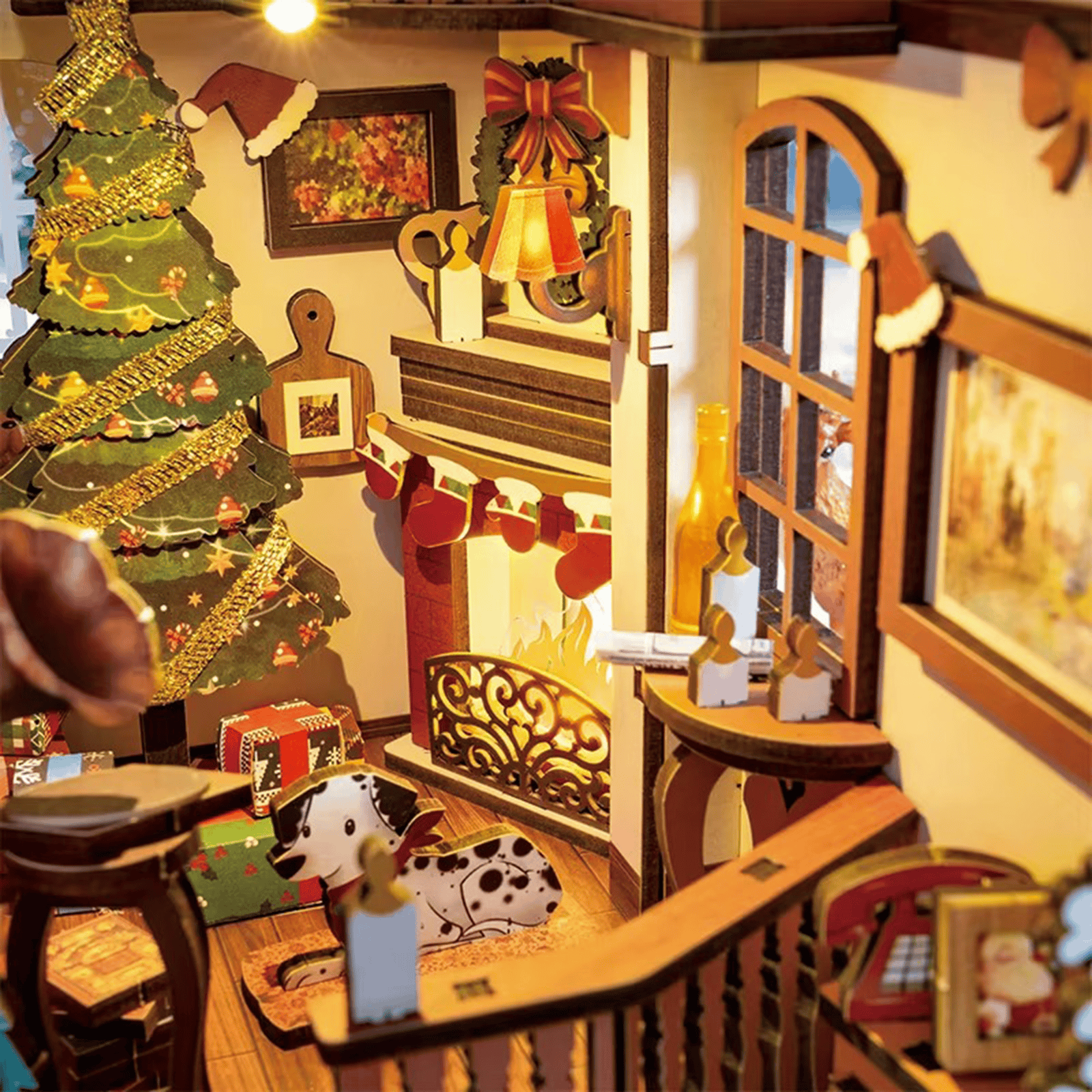 Book Nook Christmas Indoor Scene