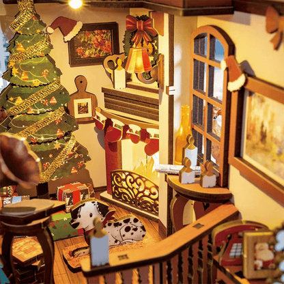 Book Nook Christmas Indoor Scene