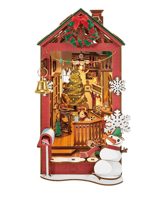 Book Nook Christmas Indoor Scene