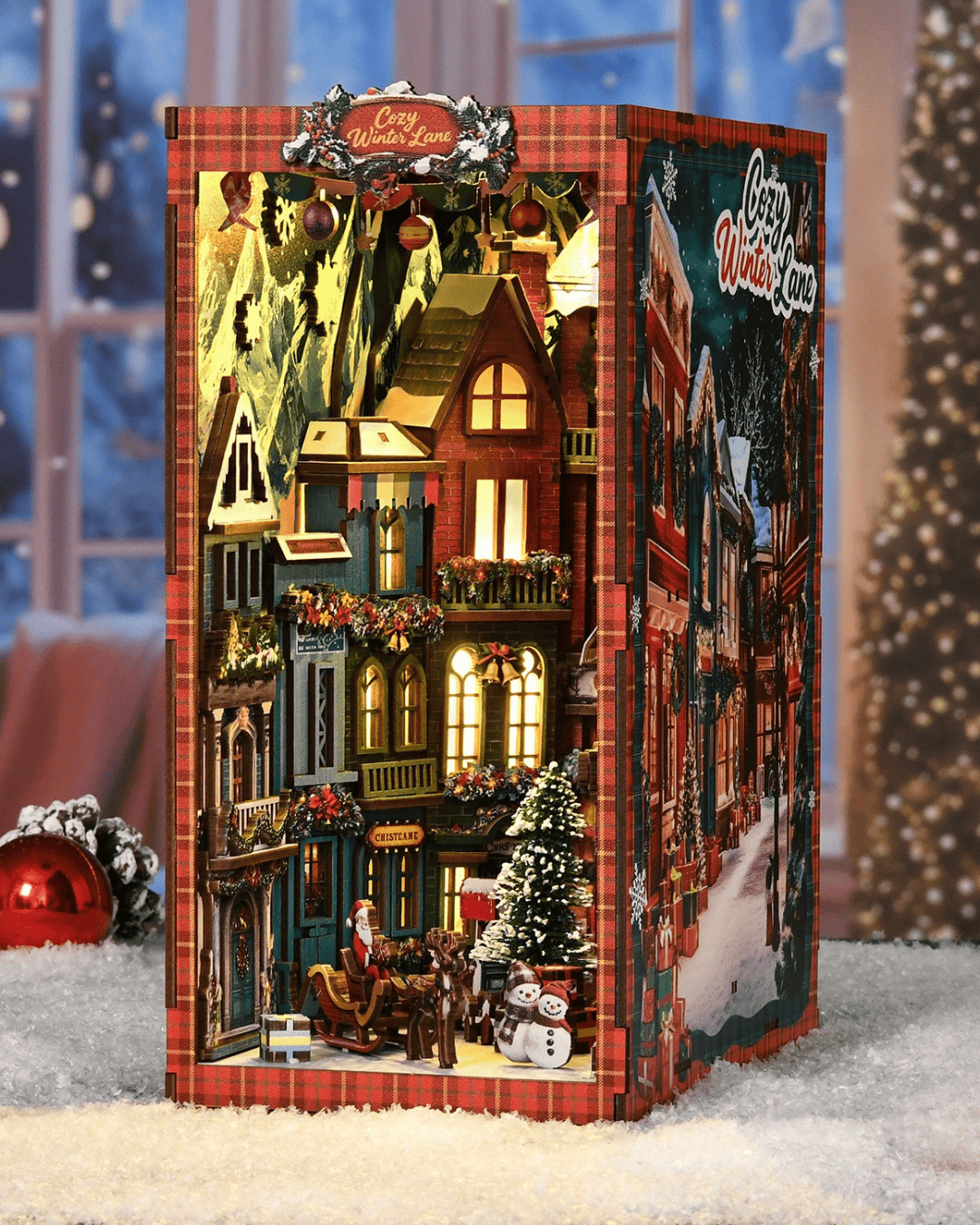 Book Nook Christmas Street Corner