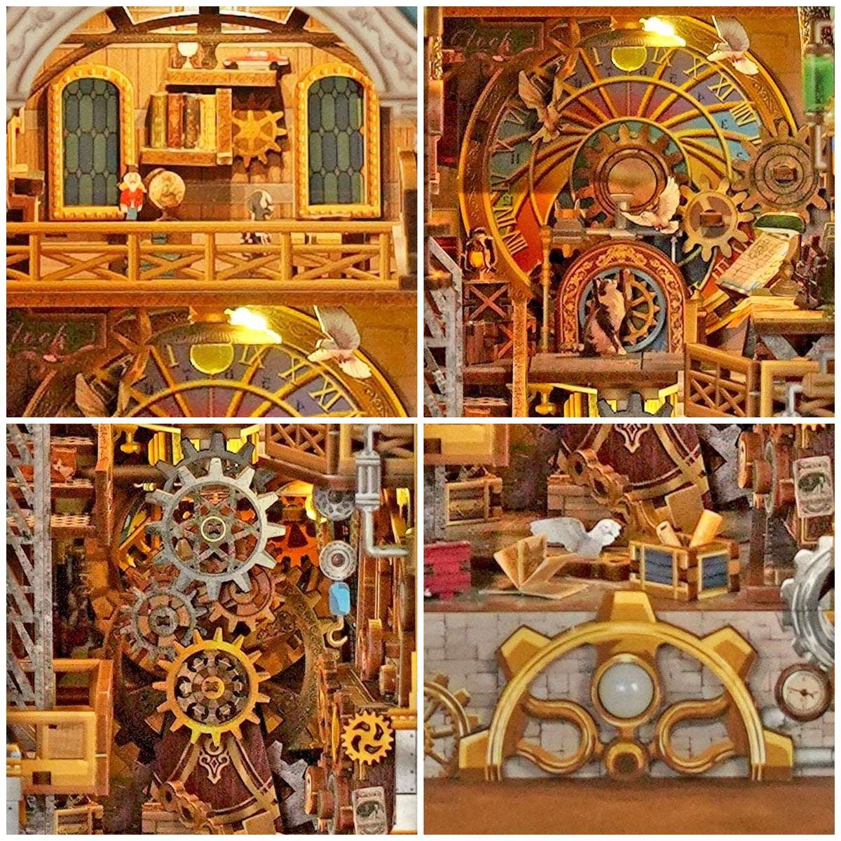 Book Nook Clock Tower details produit