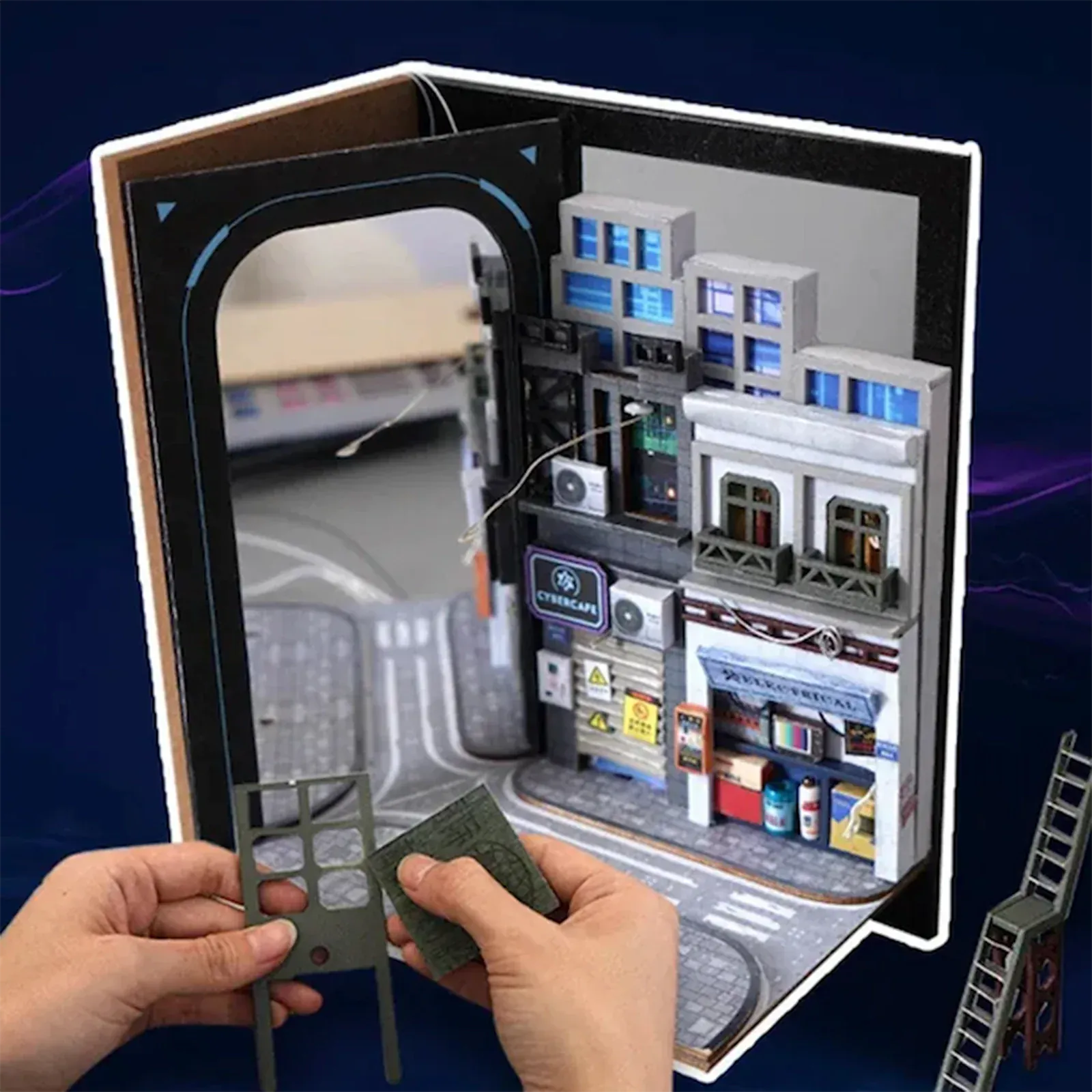 Book Nook Cyberpunk Future World