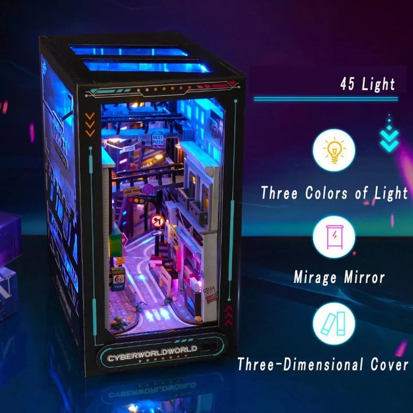 Book Nook Cyberpunk Future World