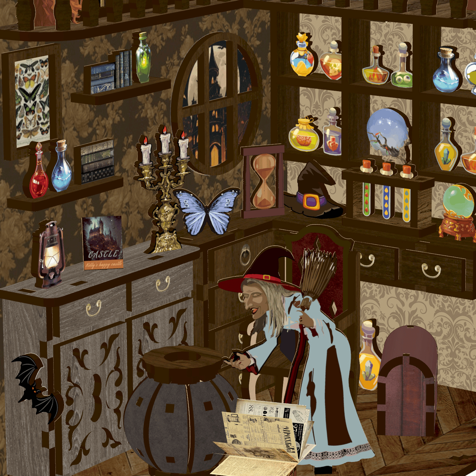 Book nook Magic Night