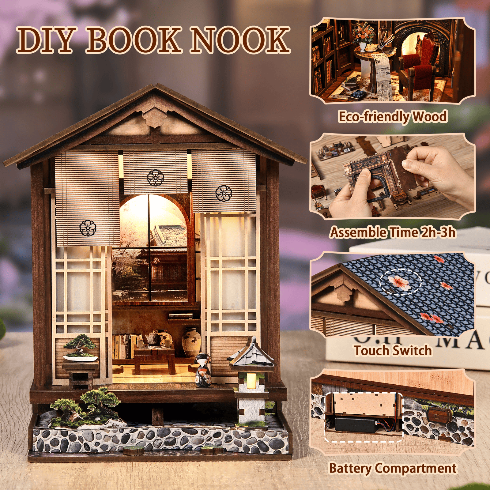 Book Nook Moss-Lantern Harmony Garden
