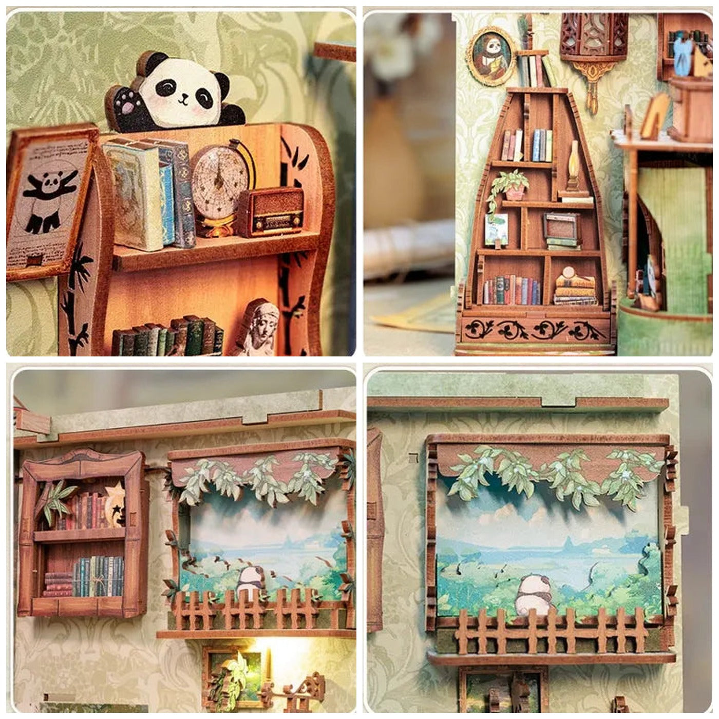 Book Nook Panda Bookshop details produit