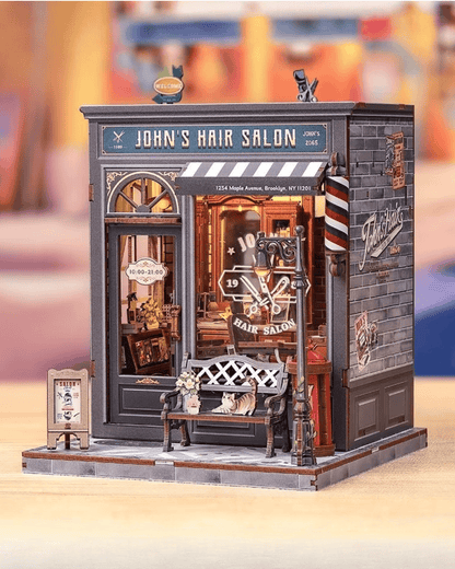 CUTEBEE Wooden Miniature House DIY Book Nook Kit 3D Magic Dollhouse Bookshelf Insert for Home Desk Decorative Display Gift Ideas