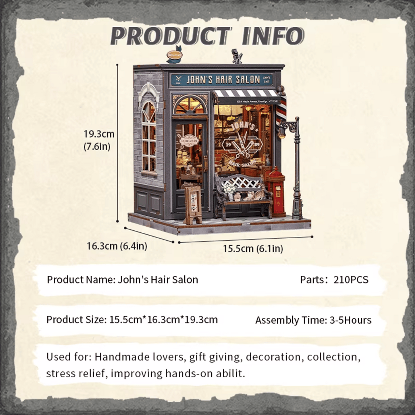 CUTEBEE Wooden Miniature House DIY Book Nook Kit 3D Magic Dollhouse Bookshelf Insert for Home Desk Decorative Display Gift Ideas
