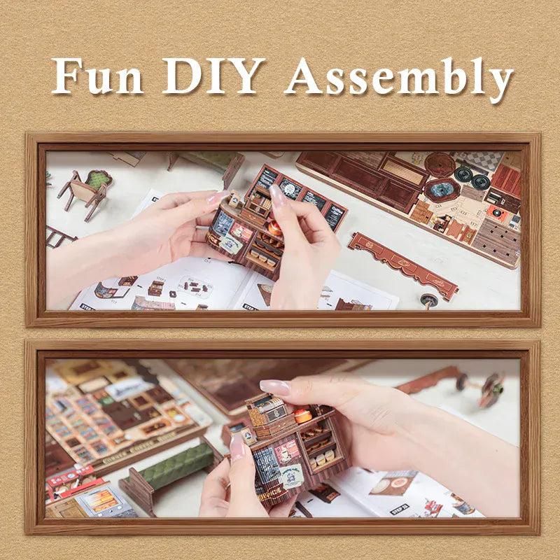 Maison Miniature Corner Coffee Shop